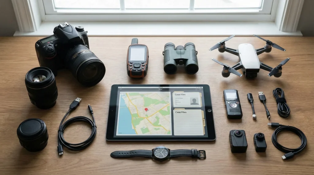 อุปกรณ์นักสืบสมัยใหม่ กล้อง GPS และเครื่องมือต่างๆ